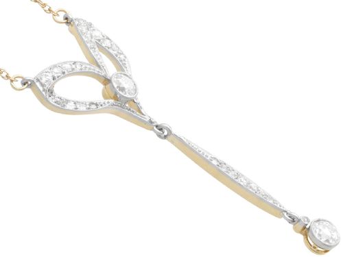 fig 4. Antique 1.30ct Diamond and 15ct Yellow Gold Pendant Circa 1920