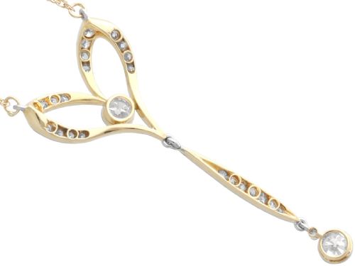 fig 5. Antique 1.30ct Diamond and 15ct Yellow Gold Pendant Circa 1920