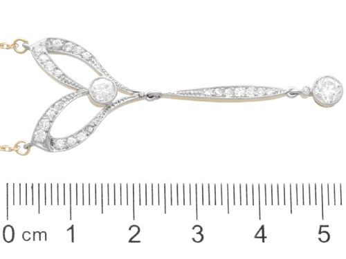 fig 6. Antique 1.30ct Diamond and 15ct Yellow Gold Pendant Circa 1920