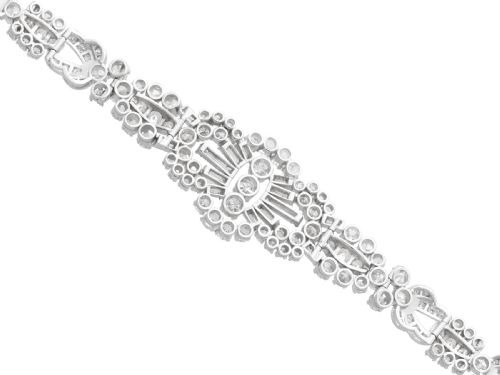 ANTIQUE 1099CT DIAMOND AND PLATINUM BRACELET CIRCA 1930 - ADDITIONAL PHOTO 6