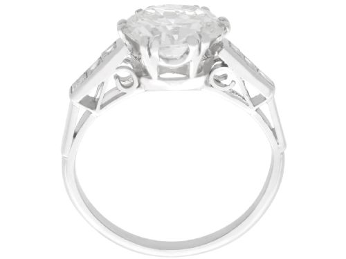 fig 5. Antique 2.99ct Diamond and Platinum Solitaire Ring Circa 1935