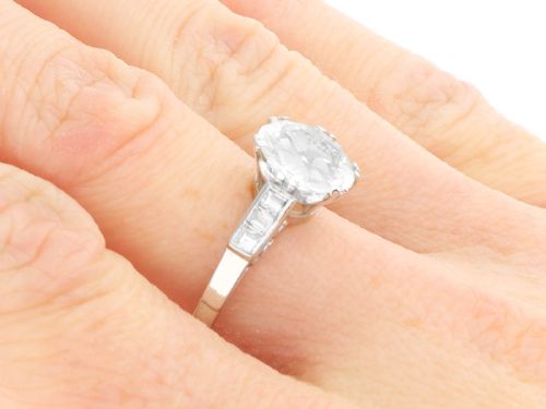 fig 7. Antique 2.99ct Diamond and Platinum Solitaire Ring Circa 1935