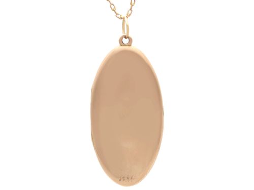 fig 6. Antique 15ct Yellow Gold Locket Pendant Circa 1900