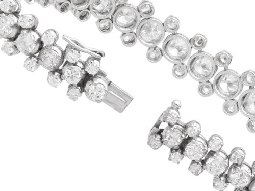 ANTIQUE 1028CT DIAMOND AND 18CT WHITE GOLD BRACELET CIRCA 1920 - ADDITIONAL PHOTO 9