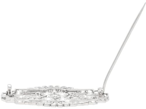 fig 6. Antique Art Deco 4.52ct Diamond and Platinum Brooch Circa 1930