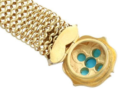 ANTIQUE 180CT TURQUOISE AND 21CT YELLOW GOLD BRACELET CIRCA 1850 - ADDITIONAL PHOTO 11