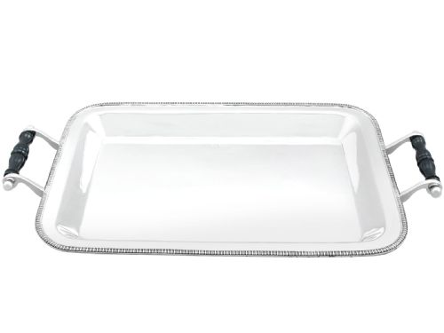 ANTIQUE GEORGE V STERLING SILVER DRINKS TRAY 1933 - ADDITIONAL PHOTO 1