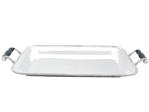 ANTIQUE GEORGE V STERLING SILVER DRINKS TRAY 1933 - ADDITIONAL PHOTO 2