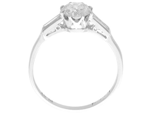 fig 5. Antique Art Deco 0.91ct Diamond and Platinum Solitaire Ring Circa 1925