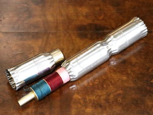 ANTIQUE GEORGE V STERLING SILVER 'CRACKER' THREAD HOLDER - ADDITIONAL PHOTO 3