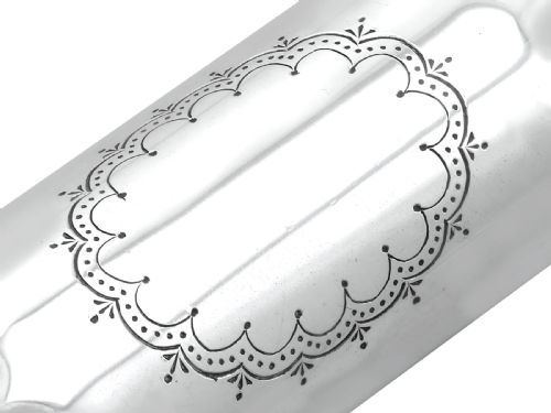 ANTIQUE GEORGE V STERLING SILVER 'CRACKER' THREAD HOLDER - ADDITIONAL PHOTO 9
