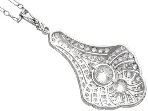 ANTIQUE ART DECO 351CT DIAMOND AND 18CT WHITE GOLD PENDANT CIRCA 1925 - ADDITIONAL PHOTO 5