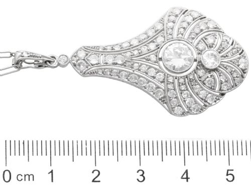 ANTIQUE ART DECO 351CT DIAMOND AND 18CT WHITE GOLD PENDANT CIRCA 1925 - ADDITIONAL PHOTO 6