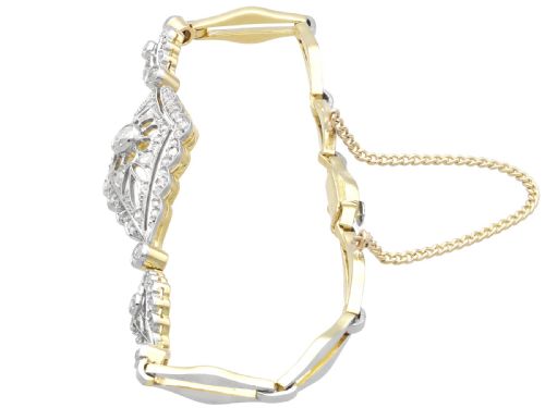 ANTIQUE 167CT DIAMOND AND 18CT YELLOW GOLD BRACELET CIRCA 1910 - ADDITIONAL PHOTO 5