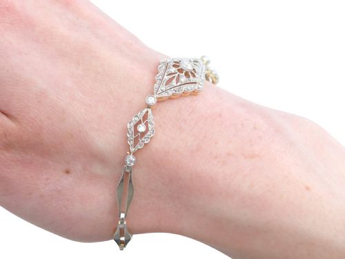 ANTIQUE 167CT DIAMOND AND 18CT YELLOW GOLD BRACELET CIRCA 1910 - ADDITIONAL PHOTO 11