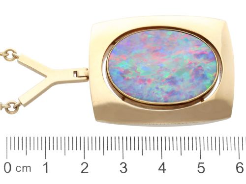 VINTAGE 634CT OPAL AND 14CT YELLOW GOLD PENDANT CIRCA 1950 - ADDITIONAL PHOTO 6