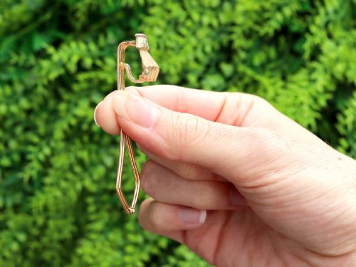 fig 1. Antique Turquoise and 15ct Yellow Gold Scarf Cravat Clip Circa 1880