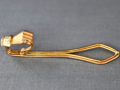 fig 3. Antique Turquoise and 15ct Yellow Gold Scarf Cravat Clip Circa 1880
