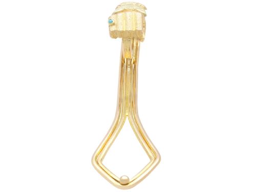 fig 5. Antique Turquoise and 15ct Yellow Gold Scarf Cravat Clip Circa 1880