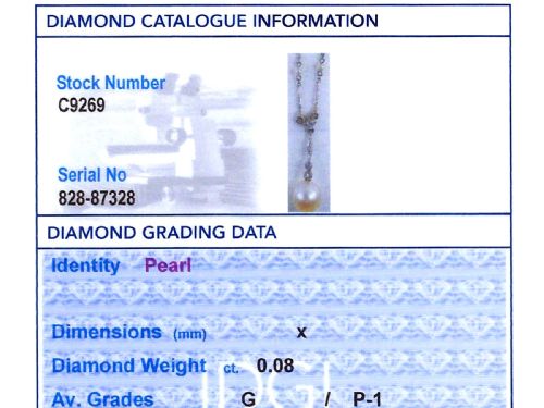 ANTIQUE PEARL AND DIAMOND PLATINUM PENDANT CIRCA 1920 - ADDITIONAL PHOTO 7