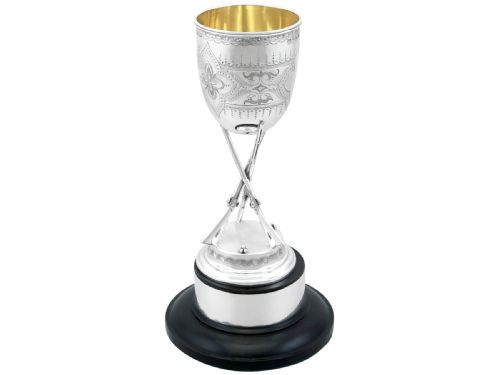 fig 1. Antique Victorian Sterling Silver Rifle Presentation Cup (1868)