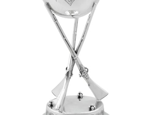 fig 5. Antique Victorian Sterling Silver Rifle Presentation Cup (1868)