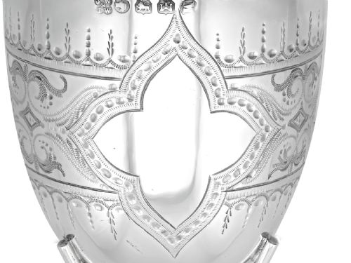 fig 6. Antique Victorian Sterling Silver Rifle Presentation Cup (1868)