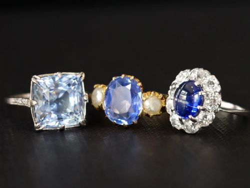fig 4. Antique 8.80ct Madagascan Sapphire and Diamond, Platinum Ring Circa 1935