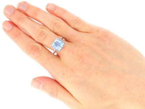 fig 8. Antique 8.80ct Madagascan Sapphire and Diamond, Platinum Ring Circa 1935