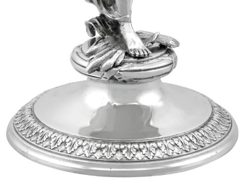 ANTIQUE VICTORIAN STERLING SILVER FIGURAL CANDLESTICKS 1865 - ADDITIONAL PHOTO 8