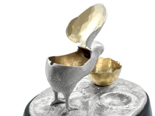 ANTIQUE VICTORIAN STERLING SILVER CHICK CONDIMENT SET - ADDITIONAL PHOTO 12