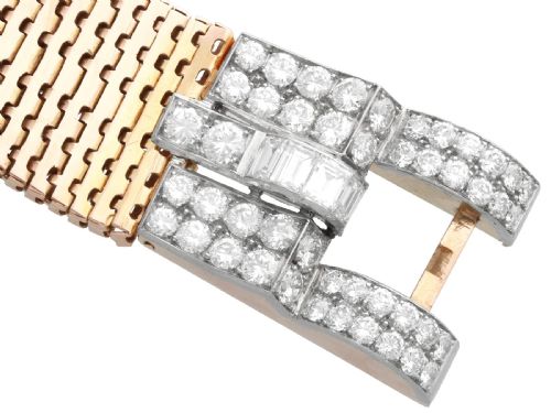 ANTIQUE 650CT DIAMOND AND 16CT ROSE GOLD BRACELET CIRCA 1930 - ADDITIONAL PHOTO 5