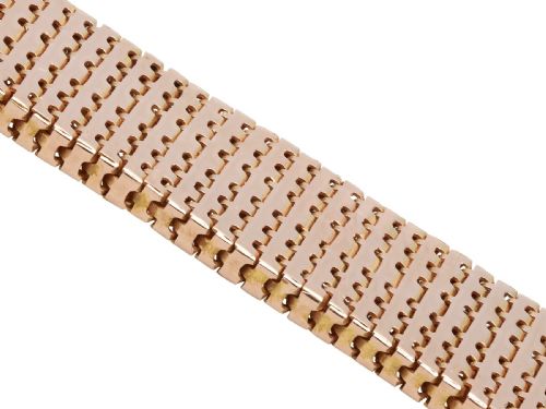 ANTIQUE 650CT DIAMOND AND 16CT ROSE GOLD BRACELET CIRCA 1930 - ADDITIONAL PHOTO 8