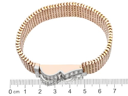 ANTIQUE 650CT DIAMOND AND 16CT ROSE GOLD BRACELET CIRCA 1930 - ADDITIONAL PHOTO 9