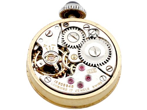 VINTAGE ART DECO 204CT DIAMOND AND PLATINUM LADIES FOB WATCH CIRCA 1940 - ADDITIONAL PHOTO 9