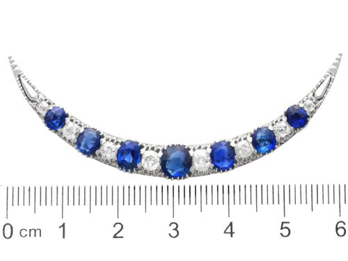 fig 8. Antique 3.50ct Burmese Sapphire, 1.65ct Diamond and 18ct White Gold Crescent Brooch Circa 1890