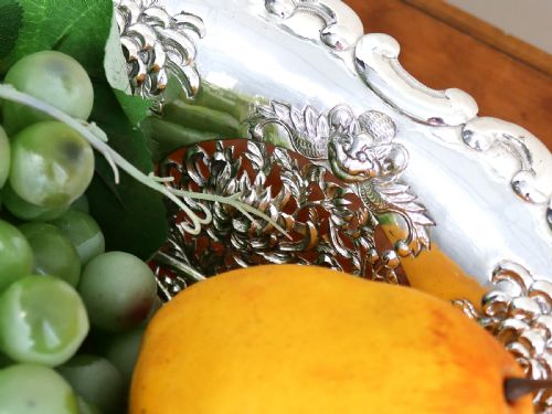 ANTIQUE CHINESE EXPORT SILVER DISH CIRCA 1900 - ADDITIONAL PHOTO 2