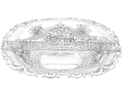ANTIQUE CHINESE EXPORT SILVER DISH CIRCA 1900 - ADDITIONAL PHOTO 12