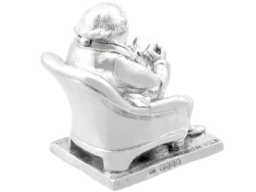 ANTIQUE VICTORIAN STERLING SILVER NOVELTY INKWELL 1885 - ADDITIONAL PHOTO 7