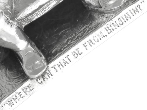 ANTIQUE VICTORIAN STERLING SILVER NOVELTY INKWELL 1885 - ADDITIONAL PHOTO 9