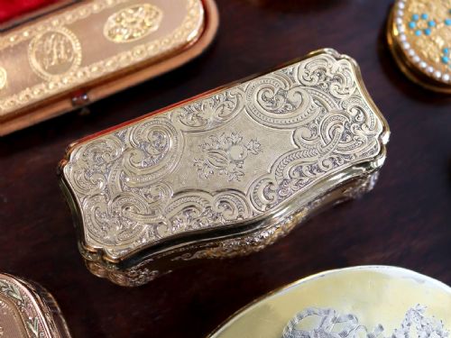 ANTIQUE GERMAN 14CT GOLD SNUFF BOX CIRCA 1850 - ADDITIONAL PHOTO 2