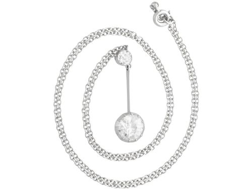 fig 4. Antique 1.28ct Diamond and Platinum Pendant Circa 1920