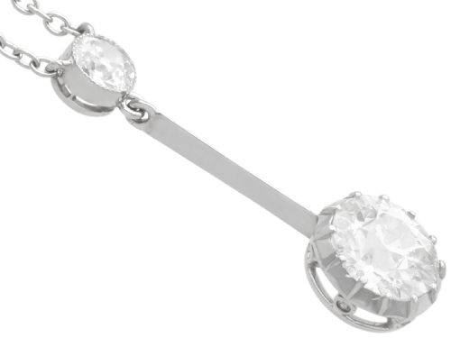 fig 5. Antique 1.28ct Diamond and Platinum Pendant Circa 1920