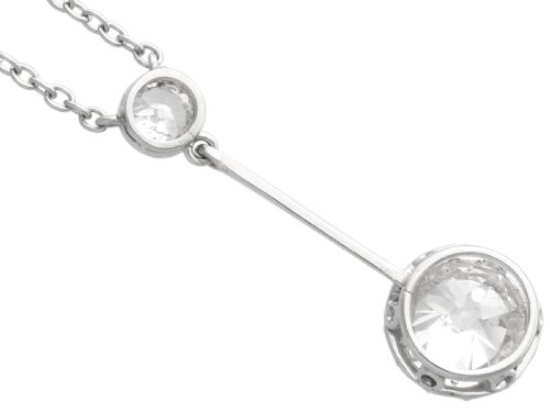 fig 6. Antique 1.28ct Diamond and Platinum Pendant Circa 1920