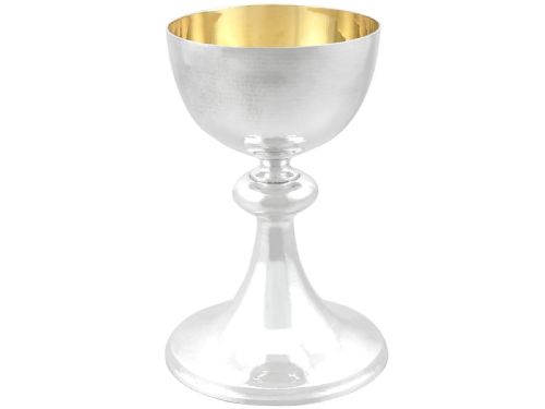 fig 2. Vintage Sterling Silver Communion Chalice and Paten Set