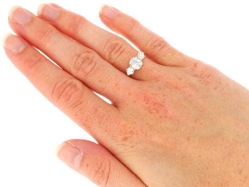fig 6. Antique 1.69ct Diamond and 18ct Yellow Gold Trilogy Ring Circa 1905