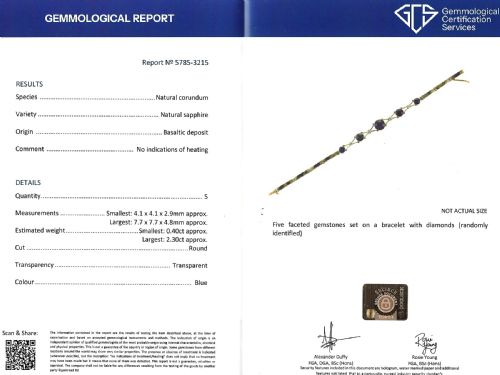 ANTIQUE 448CT SAPPHIRE AND 023CT DIAMOND 9CT ROSE GOLD BRACELET CIRCA 1910 - ADDITIONAL PHOTO 14