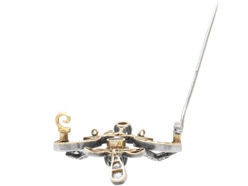 ANTIQUE 427CT DIAMOND AND 15CT YELLOW GOLD PENDANT BROOCH CIRCA 1910 - ADDITIONAL PHOTO 12