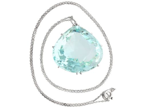 fig 4. Antique 43.78ct Aquamarine and Platinum Pendant Circa 1935