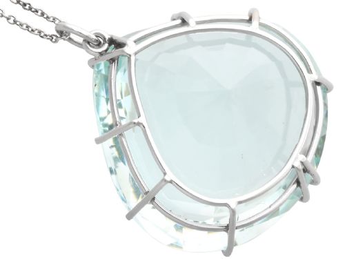 fig 6. Antique 43.78ct Aquamarine and Platinum Pendant Circa 1935